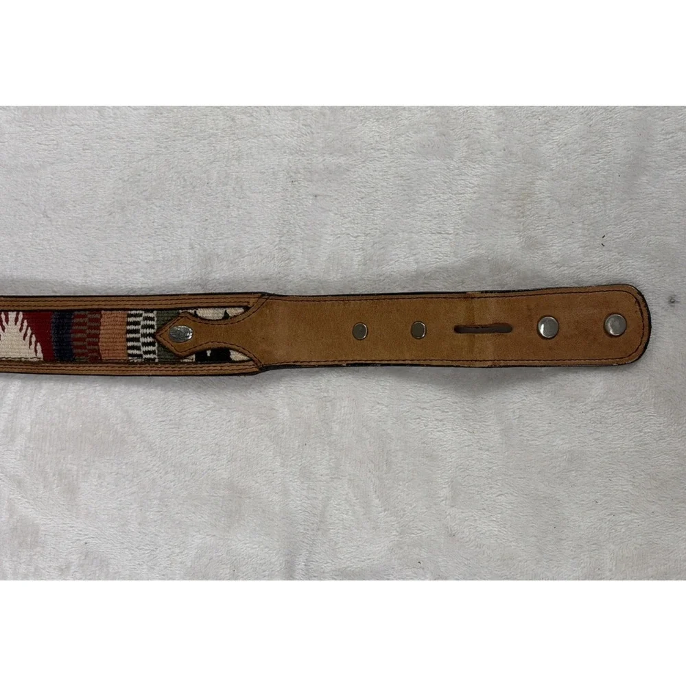 Circle Y Of Yoakum Belt Men's 32 Brown Multicolor Southwestern Leather Western